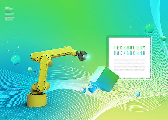 PSD 편집이미지 백그라운드 타이포그라피 사람없음 초록색 과학기술 원형 육각형 로봇팔 이미지편집 도형 문자 컬러 기술 로봇 파일형식