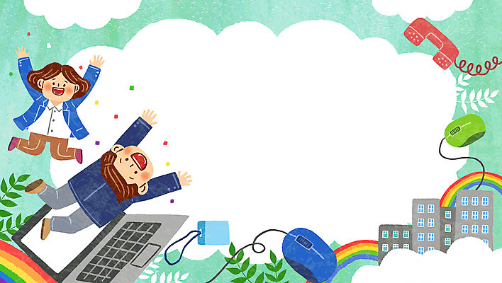 전신 PSD 구름 여자 남자 무지개 일러스트 함께함 성인 두명 건물 노트북 만세 마우스 직장인 비즈니스맨 비즈니스우먼 전화기 수화기 사원증 성인만 국내일러스트 자연요소 직업 건축물 컨셉 비즈니스 모션 사람 전자제품 컴퓨터용품 파일형식