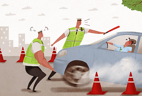 전신 PSD 나무 구름 남자 도로 교통 일러스트 자동차 들기 성인 건물 세명 힘 범죄 경찰 보호 범죄인 사건 만취 음주운전 경찰봉 정의 교통경찰 음주단속 칼라콘 성인만 국내일러스트 자연요소 식물 직업 건축물 길 육상교통 컨셉 교통시설 모션 사람 운전 안전장비 단속 술취함 파일형식