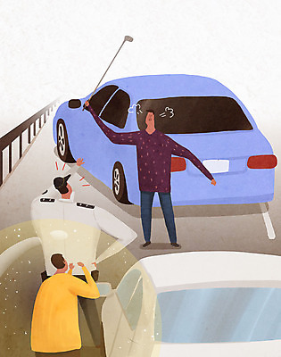 전신 PSD 남자 도로 허리손 일러스트 자동차 서기 들기 상반신 성인 세명 외침 골프채 분노 고속도로 수비 범죄 경찰 보호 교통사고 싸움 교통안전 시비 차사고 성인남자만 보복운전 국내일러스트 직업 감정 길 육상교통 포즈 컨셉 교통시설 모션 골프용품 안전 사람 소리 사건 남자만 성인만 파일형식