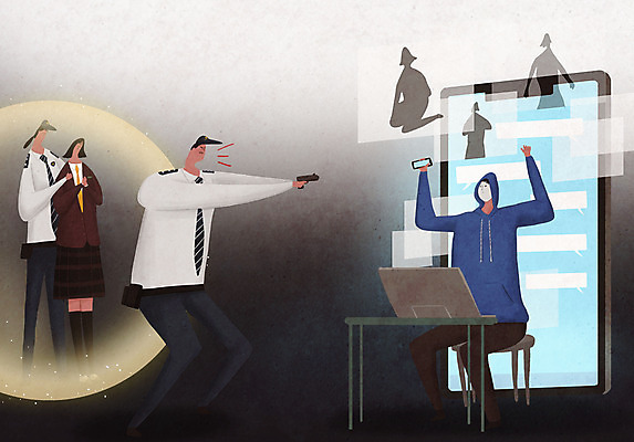 전신 PSD 학생 여자 남자 실루엣 교복 일러스트 청소년 가면 서기 들기 앉기 여러명 성인 노트북 스마트폰 손들기 권총 범죄 경찰 보호 사건 책상 검거 사이버범죄 체포 디지털성범죄 국내일러스트 직업 옷 가구 다수 컨셉 모션 촬영기법 사람 전자제품 핸드폰 스마트기기 총 성범죄 파일형식