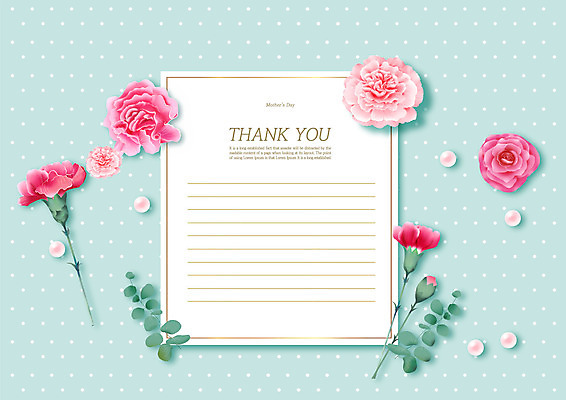 PSD 하늘색 잎 일러스트 프레임 타이포그라피 사람없음 어버이날 스승의날 구슬 카네이션 국내일러스트 카드프레임 식물 문자 기념일 꽃 파란색 파일형식