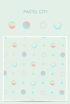 백그라운드 패턴 일러스트 사람없음 패턴백그라운드 원형 민트색 파스텔톤 지오메트릭 아기자기 국내일러스트 AI파일 도형 컬러 컨셉 무늬 파일형식 벡터