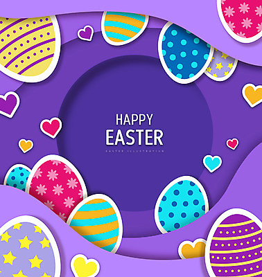 기독교 일러스트 부활절 프레임 타이포그라피 사람없음 보라색 하트 부활절계란 프레임일러스트 국내일러스트 AI파일 모양 문자 기념일 종교 컬러 계란 파일형식 벡터