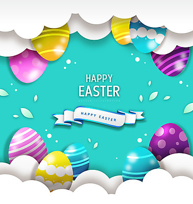 구름 꽃잎 리본 기독교 하늘색 일러스트 부활절 프레임 타이포그라피 사람없음 부활절계란 프레임일러스트 국내일러스트 AI파일 자연요소 문자 기념일 꽃 종교 파란색 계란 파일형식 벡터