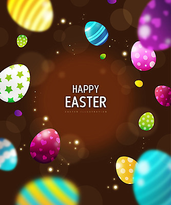 기독교 일러스트 부활절 프레임 타이포그라피 사람없음 갈색 부활절계란 보케 프레임일러스트 국내일러스트 AI파일 문자 기념일 종교 컬러 계란 파일형식 벡터