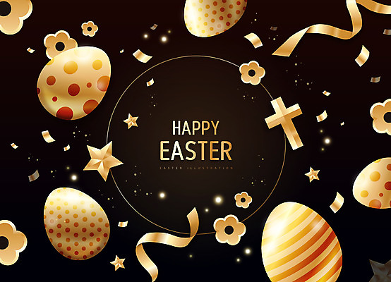 별 리본 기독교 십자가 일러스트 부활절 프레임 타이포그라피 사람없음 검은색 부활절계란 꽃가루 프레임일러스트 국내일러스트 AI파일 자연요소 문자 기념일 종교 컬러 계란 가루 파일형식 벡터