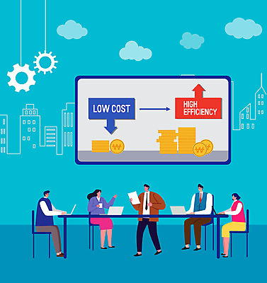 전신 여자 남자 의자 일러스트 비즈니스 회의 서기 앉기 여러명 성인 노트북 동전 책상 톱니바퀴 투자 동전탑 투자가치 효율 성인만 비용 국내일러스트 AI파일 가구 다수 컨셉 돈 모션 사람 경제 전자제품 쌓기 가치 파일형식 벡터