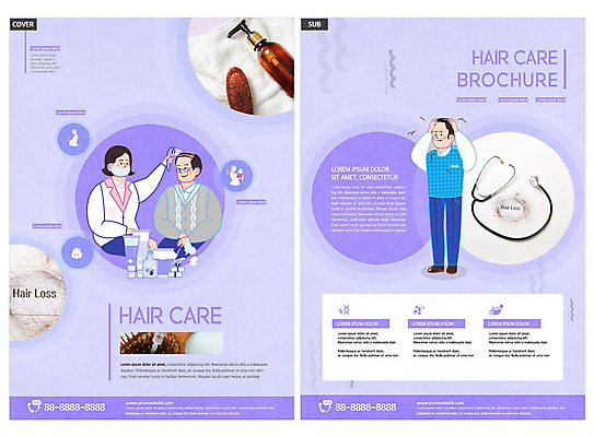 전신 템플릿 여자 남자 ZIP 리플렛 청진기 서기 들기 팜플렛 상반신 성인 세명 머리카락 진료 의사 전단템플릿 전단 연보라색 헤어관리 샴푸 두피관리 탈모 탈모클리닉 성인만 인디자인 INDD 이미지템플릿 의학 의료기기 모션 사람 위생용품 뷰티 머리 보라색 의료진 홍보물 클리닉 증상 파일형식
