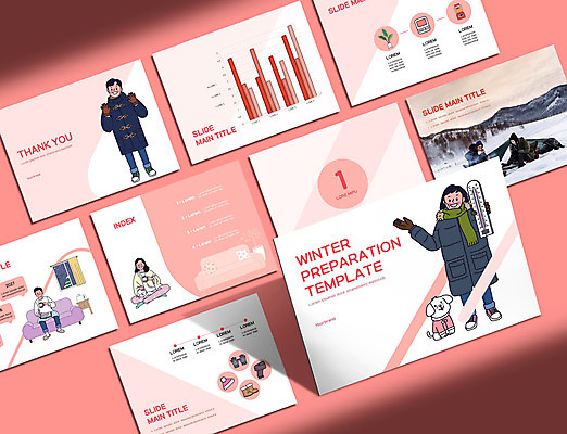 전신 템플릿 한마리 여자 남자 분홍색 겨울 비즈니스 그래프 서기 들기 앉기 여러명 20대 성인 30대 세트 한국인 추위 강아지 온도계 체온계 PPT 프레젠테이션 분석 문서템플릿 준비 겨울산 분석자료 반려 성인만 애니형PPT 9P 한파주의보 이미지템플릿 1 계절 컬러 다수 컨셉 모션 산 사람 동양인 청년 장년 반려동물 자료 개 자연재해 파일형식