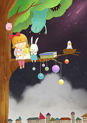 전신 PSD 나무 동물 구름 여자 어린이라이프 어린이 일러스트 전구 상상 조류 하늘 전등 주택 한명 앉기 소녀 책 독서 꿈 토끼 둥지 야간 즐거움 비둘기 어린이세상 어린이상상 몬스터 소녀한명만 동심 국내일러스트 자연요소 식물 1 라이프스타일 감정 포유류 모션 조명 사람 건물 반려동물 여자한명만 소녀만 파일형식