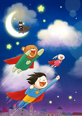 전신 PSD 동물 구름 여자 남자 어린이라이프 별 어린이 일러스트 곰 상상 주택 한명 소녀 소년 꿈 달 비행 토끼 야간 즐거움 어린이세상 어린이상상 슈퍼맨 초능력 어린이만 동심 국내일러스트 자연요소 1 라이프스타일 감정 포유류 사람 건물 반려동물 영웅 파일형식