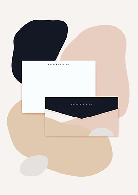 백그라운드 패턴 일러스트 편지봉투 사람없음 패턴백그라운드 얼룩 베이지색 파스텔톤 지오메트릭 국내일러스트 AI파일 컬러 무늬 봉투 편지 파일형식 벡터