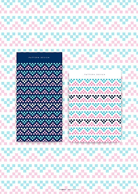분홍색 백그라운드 패턴 일러스트 사람없음 공책 패턴백그라운드 민트색 파스텔톤 지오메트릭 국내일러스트 AI파일 컬러 무늬 문구용품 파일형식 벡터