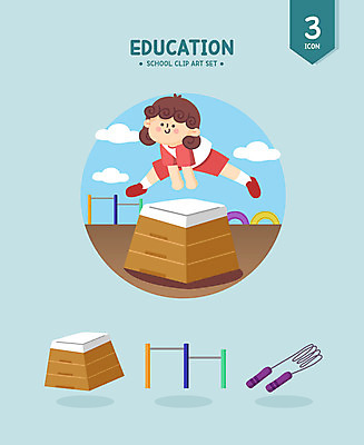 전신 구름 여자 어린이교육 어린이 하늘색 일러스트 학교 교육캐릭터 한명 소녀 운동 줄넘기 철봉 뜀틀 뜀틀뛰기 소녀한명만 일러캐릭터 AI파일 자연요소 캐릭터 1 교육 스포츠용품 건강 사람 파란색 여자한명만 소녀만 파일형식 벡터