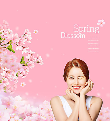 PSD 편집이미지 여자 분홍색 윙크 한명 미소 손짓 상반신 20대 성인 타이포그라피 쇼핑 봄 한국인 벚꽃 할인혜택 의료성형뷰티 성인여자한명만 이미지편집 문자 1 계절 꽃 컬러 모션 표정 사람 동양인 청년 세일 여자한명만 성인여자만 파일형식 혜택