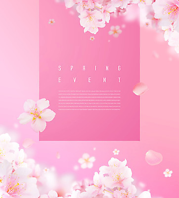 PSD 편집이미지 꽃잎 분홍색 이벤트 타이포그라피 사람없음 쇼핑 봄 벚꽃 낙화 할인혜택 프로모션 이미지편집 문자 계절 꽃 컬러 세일 파일형식 혜택