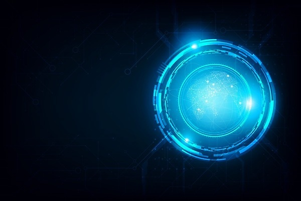 EPS 해외이미지 백그라운드 일러스트 디지털백그라운드 미래 사람없음 그래픽 파란색 빛 디지털 검은색 해외일러스트 컬러 컨셉 파일형식 벡터