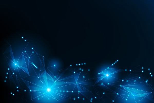 EPS 해외이미지 백그라운드 일러스트 디지털백그라운드 미래 사람없음 그래픽 파란색 빛 디지털 검은색 폴리곤 해외일러스트 컬러 컨셉 파일형식 벡터