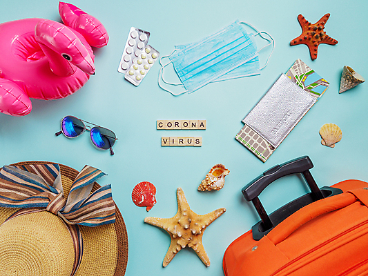 포토 JPG 해외이미지 모자 여행 불가사리 사람없음 파란색 단어 선글라스 글로벌 여행가방 플랫 바이러스 보호 플라밍고 심볼 여권 전염 전염병 해외202105 해외포토 문자 잡화 안경 컬러 컨셉 가방 조류 극피동물 질병 감염 파일형식