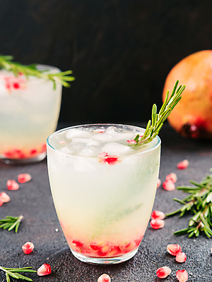 포토 JPG 해외이미지 회색배경 잔 실내 사람없음 로즈메리 석류알 상그리아 해외202105 해외포토 식기 백그라운드 주류 내부 회색 허브 석류 파일형식