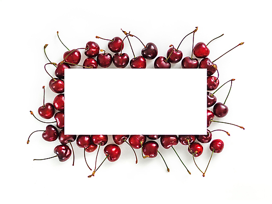 포토 JPG 해외이미지 사각프레임 실내 사람없음 체리 흰배경 직사각형 카피스페이스 해외202105 해외포토 도형 백그라운드 과일 프레임 내부 사각형 공백 흰색 파일형식