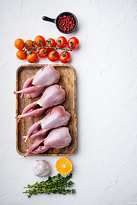 포토 JPG 해외이미지 동물 재료 육류 사람없음 허브 흰배경 질감 날것 메추리 카피스페이스 해외202105 해외포토 식물 백그라운드 식재료 공백 흰색 파일형식