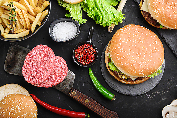 포토 JPG 해외이미지 패스트푸드 육류 사람없음 햄버거 패티 해외202105 해외포토 식재료 인스턴트 파일형식