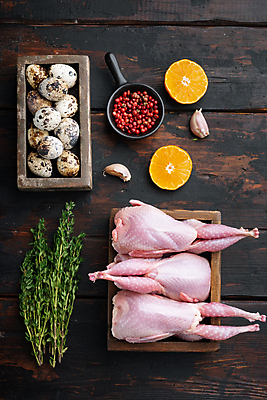 포토 JPG 해외이미지 동물 재료 육류 사람없음 계란 허브 날것 메추리 나무배경 해외202105 해외포토 식물 백그라운드 식재료 알 파일형식