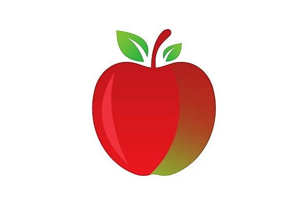 EPS 해외이미지 일러스트 사람없음 사과 심볼 해외202105 해외일러스트 과일 파일형식 벡터