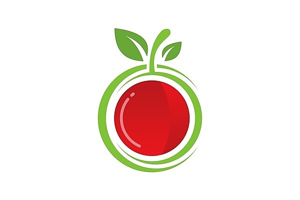EPS 해외이미지 일러스트 사람없음 사과 심볼 해외202105 해외일러스트 과일 파일형식 벡터