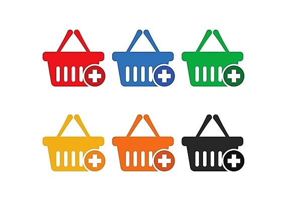 EPS 해외이미지 일러스트 사람없음 쇼핑 세일 심볼 장바구니 해외202105 해외일러스트 바구니 파일형식 벡터