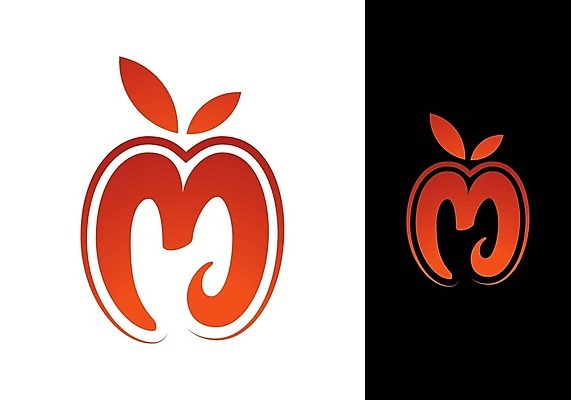 EPS 해외이미지 알파벳 일러스트 사람없음 빨간색 사과 심볼 해외202105 해외일러스트 영어 컬러 과일 파일형식 벡터