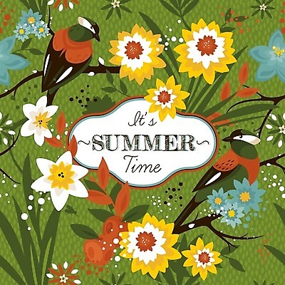 EPS 해외이미지 꽃 잎 두마리 꽃무늬 일러스트 조류 프레임 사람없음 초록색 나뭇가지 해외202004 해외202105 해외일러스트 나무 식물 동물 컬러 2 무늬 파일형식 벡터