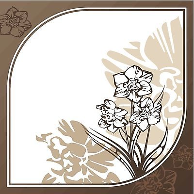 EPS 해외이미지 꽃 잎 꽃무늬 일러스트 프레임 사람없음 갈색 해외202004 해외202105 해외일러스트 식물 컬러 무늬 파일형식 벡터