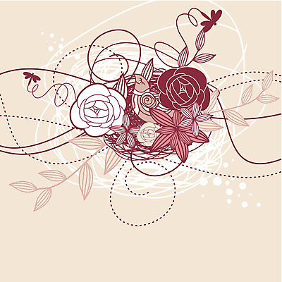 EPS 해외이미지 꽃 백그라운드 잎 꽃무늬 일러스트 조류 세마리 사람없음 둥지 잠자리 베이지색 해외202004 해외202105 해외일러스트 식물 동물 컬러 곤충 무늬 3 파일형식 벡터