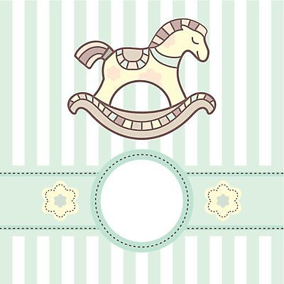 EPS 해외이미지 꽃무늬 일러스트 사람없음 줄무늬 민트색 파스텔톤 흔들목마 해외202004 해외202105 해외일러스트 꽃 컬러 무늬 목마 파일형식 벡터