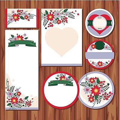 EPS 해외이미지 디자인 열매 꽃 리본 결혼 잎 일러스트 프레임 사람없음 세트 사각형 하트 원형 청첩장 해외202004 해외202105 해외일러스트 모양 도형 식물 카드_감사 이벤트 파일형식 벡터