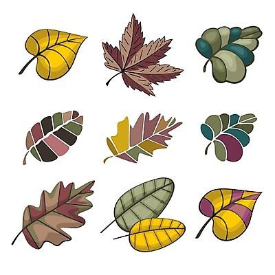 EPS 해외이미지 단풍 일러스트 나뭇잎 사람없음 세트 심볼 해외202004 해외202105 해외일러스트 잎 파일형식 벡터