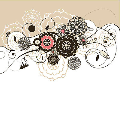 EPS 해외이미지 한마리 꽃 백그라운드 잎 꽃무늬 일러스트 사람없음 잠자리 베이지색 해외202004 해외202105 해외일러스트 식물 1 컬러 곤충 무늬 파일형식 벡터