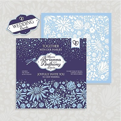 EPS 해외이미지 꽃 줄기 결혼 일러스트 글자캘리그라피 사람없음 파란색 잠자리 청첩장 복고 결혼반지 해외202004 해외202105 해외일러스트 식물 컬러 곤충 캘리그라피 카드_감사 이벤트 반지 파일형식 벡터