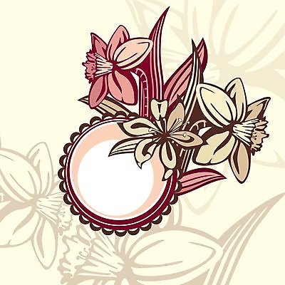 EPS 해외이미지 꽃 잎 꽃무늬 일러스트 프레임 사람없음 원형 해외202004 해외202105 해외일러스트 도형 식물 무늬 파일형식 벡터