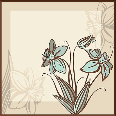 EPS 해외이미지 꽃 잎 꽃무늬 일러스트 프레임 사람없음 베이지색 해외202004 해외202105 해외일러스트 식물 컬러 무늬 파일형식 벡터