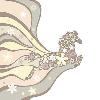 EPS 해외이미지 꽃 실루엣 백그라운드 꽃무늬 일러스트 사람없음 말_동물 해외202004 해외202105 해외일러스트 식물 무늬 포유류 촬영기법 파일형식 벡터