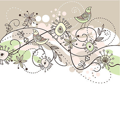 EPS 해외이미지 꽃 백그라운드 잎 두마리 꽃무늬 일러스트 조류 사람없음 해외202004 해외202105 해외일러스트 식물 동물 2 무늬 파일형식 벡터