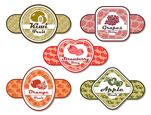 EPS 해외이미지 오렌지 일러스트 딸기 포도 키위 사람없음 세트 사각형 하트 원형 사과 심볼 마름모 해외202004 해외202105 해외일러스트 모양 도형 과일 파일형식 벡터