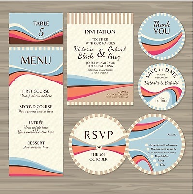 EPS 해외이미지 디자인 하늘색 결혼 일러스트 프레임 사람없음 세트 사각형 원형 청첩장 해외202004 해외202105 해외일러스트 도형 카드_감사 이벤트 파란색 파일형식 벡터