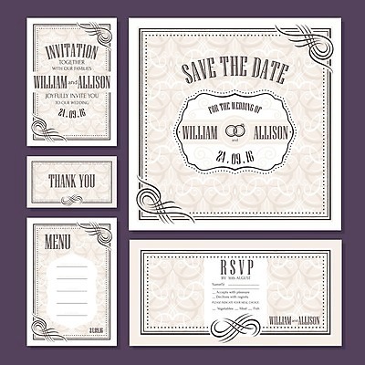 EPS 해외이미지 디자인 결혼 일러스트 프레임 사람없음 세트 감사카드 청첩장 복고 결혼반지 베이지색 해외202004 해외202105 해외일러스트 컬러 카드_감사 이벤트 반지 파일형식 벡터