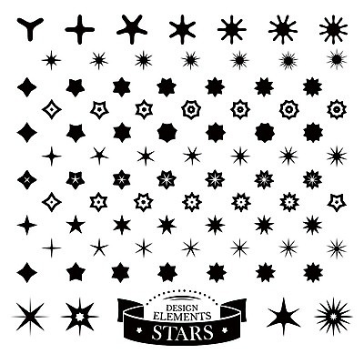 EPS 해외이미지 디자인 실루엣 별 리본 일러스트 사람없음 빛 반짝임 엘리먼트 해외202004 해외202105 해외일러스트 자연요소 모션 촬영기법 파일형식 벡터