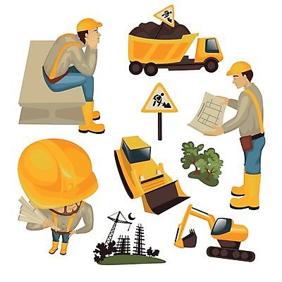 EPS 해외이미지 나무 종이 지구 신발 일러스트 수염 미술 노란색 업무 판넬 엔지니어 헬멧 만화 불도저 묘사 기중기 사인 그림 먼지 건축업자 해외202004 해외202105 해외일러스트 식물 건축 컬러 문화예술 작업 중장비 기술자 보호장비 파일형식 벡터